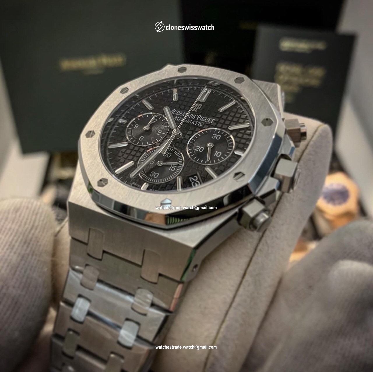 Audemars Piguet Royal Oak Chrono Silver Black Dial Audemars Piguet Royal Oak Chrono Silver Black Dial