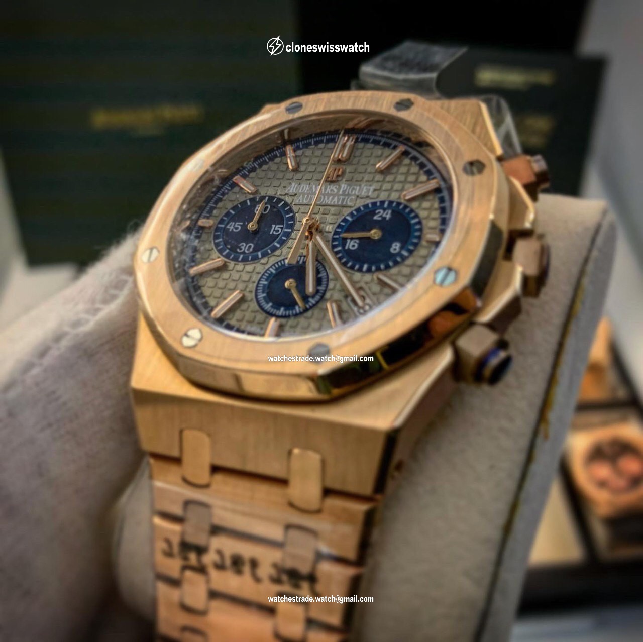 Audemars Piguet Royal Oak Chrono Gold Blue Audemars Piguet Royal Oak Chrono Gold Blue