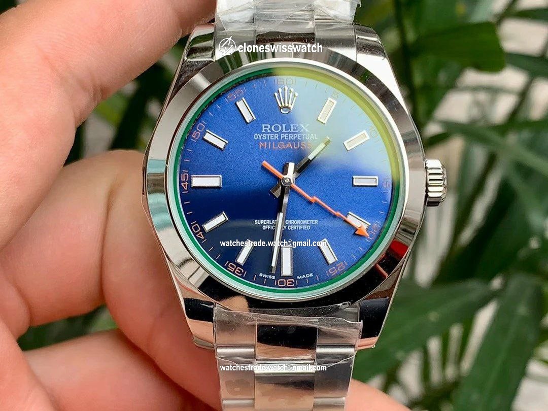 Rolex Milgauss Z Blue 116400GV 904L SS/SS 1:1 Best Edition Version Blue ARF A3131 Rolex Milgauss Z Blue 116400GV 904L SS/SS 1:1 Best Edition Version Blue ARF A3131