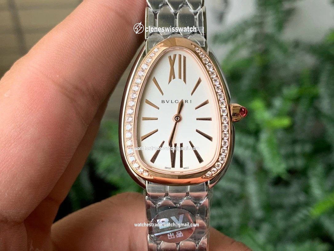 SERPENTI SEDUTTORI WATCH SS/RG BVF 1:1 BEST EDITION WHITE DIAL DIAMONDS RG BEZEL ON SS/RG BRACELET ETA QUARTZ SERPENTI SEDUTTORI WATCH SS/RG BVF 1:1 BEST EDITION WHITE DIAL DIAMONDS RG BEZEL ON SS/RG BRACELET ETA QUARTZ