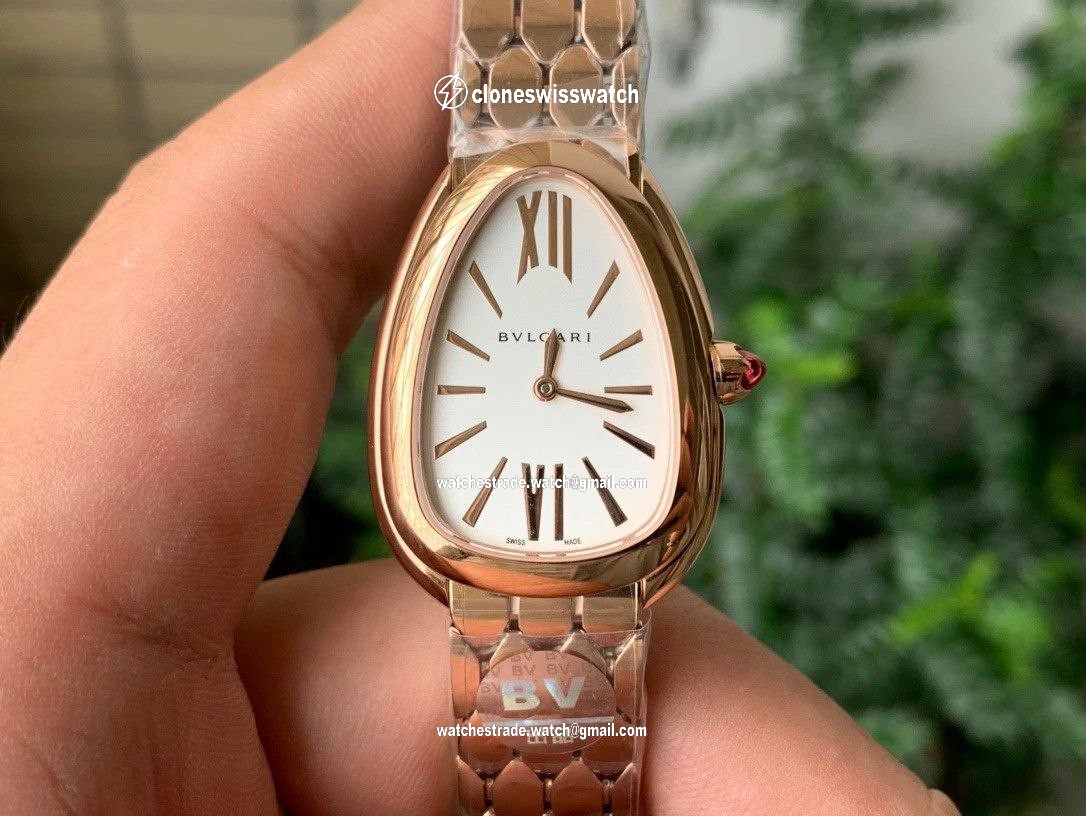 SERPENTI SEDUTTORI WATCH RG BVF 1:1 BEST EDITION WHITE DIAL ON RG BRACELET ETA QUARTZ SERPENTI SEDUTTORI WATCH RG BVF 1:1 BEST EDITION WHITE DIAL ON RG BRACELET ETA QUARTZ