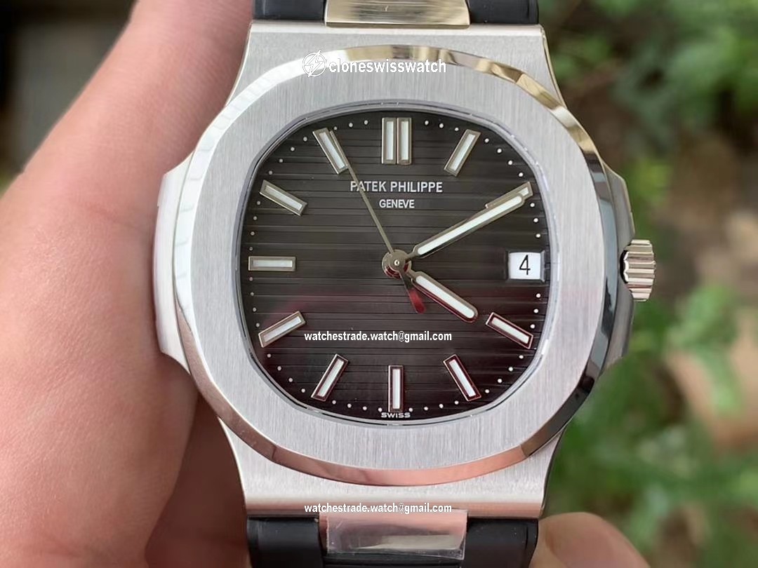 NAUTILUS 5711 RG GRF 1:1 BEST EDITION GREY TEXTURED DIAL ON BLACK LEATHER STRAP 324CS NAUTILUS 5711 RG GRF 1:1 BEST EDITION GREY TEXTURED DIAL ON BLACK LEATHER STRAP 324CS