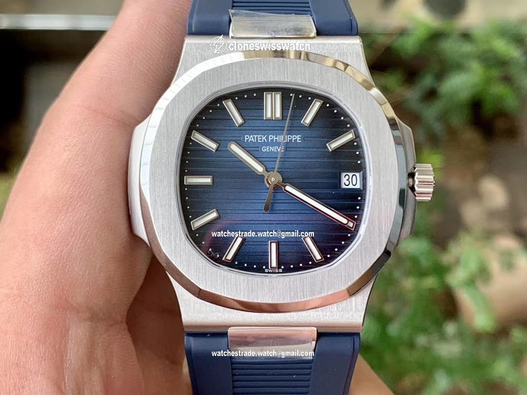 NAUTILUS 5711 RG GRF 1:1 BEST EDITION BLUE TEXTURED DIAL ON BLACK LEATHER STRAP 324CS NAUTILUS 5711 RG GRF 1:1 BEST EDITION BLUE TEXTURED DIAL ON BLACK LEATHER STRAP 324CS