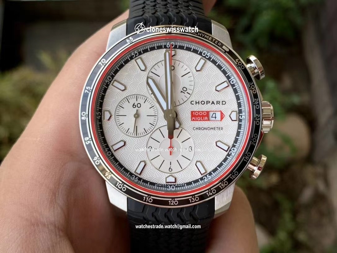 MILLE MIGLIA 168571 SS V7F 1:1 BEST EDITION WHITE DIAL ON BLACK RUBBER STRAP A7750 MILLE MIGLIA 168571 SS V7F 1:1 BEST EDITION WHITE DIAL ON BLACK RUBBER STRAP A7750