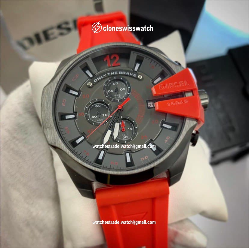 Diesel Orange Strap Chrono Cheif Diesel Orange Strap Chrono Cheif