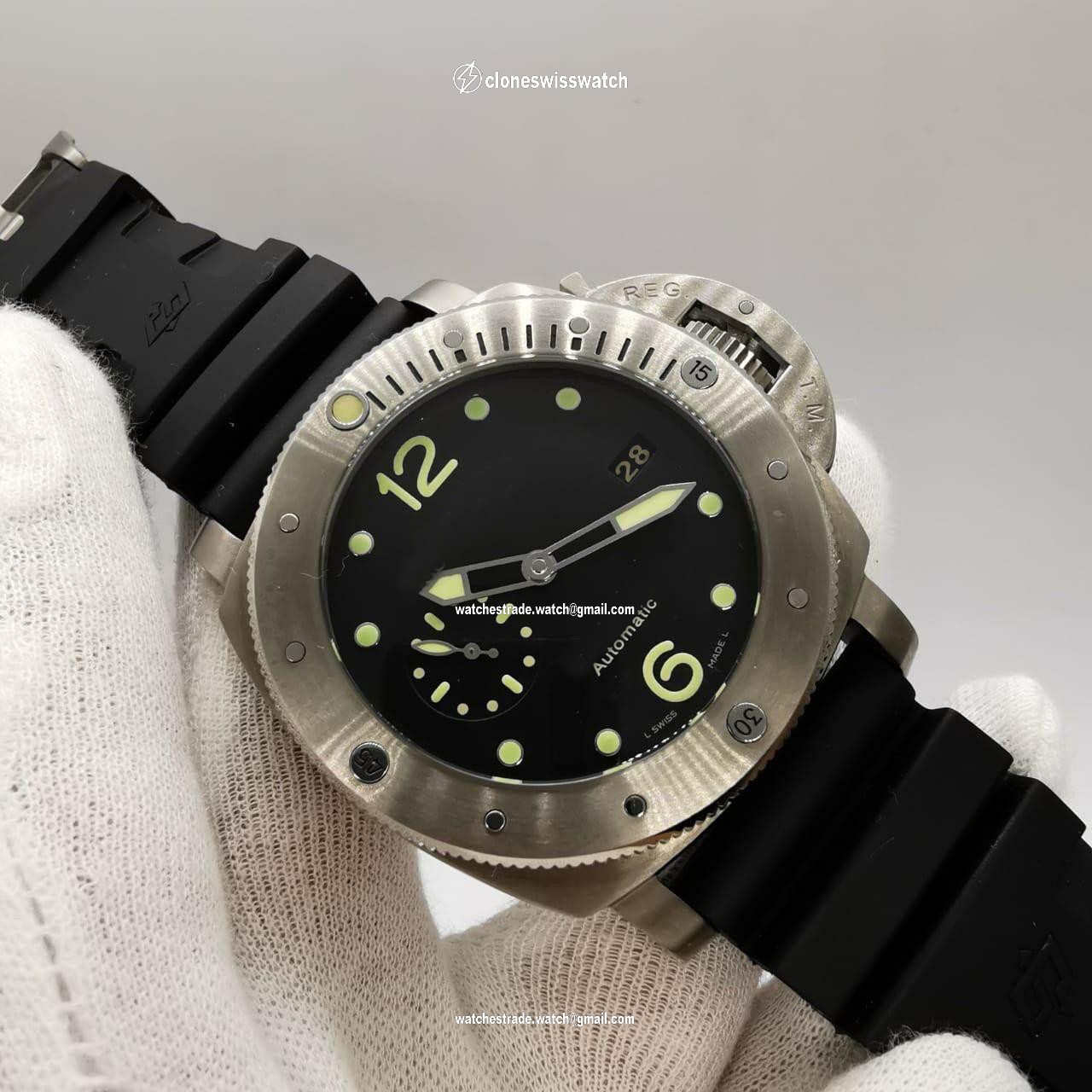Pan Luna Black Dial Lither Strap Pan Luna Black Dial Lither Strap