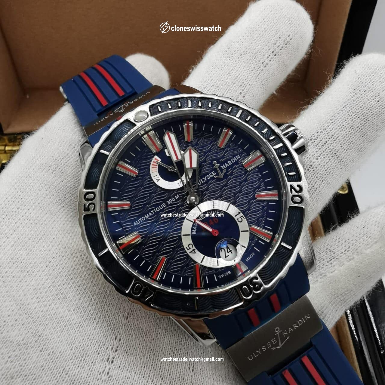 Ulysse Nardin Marine Blue Silver Hight Version Ulysse Nardin Marine Blue Silver Hight Version