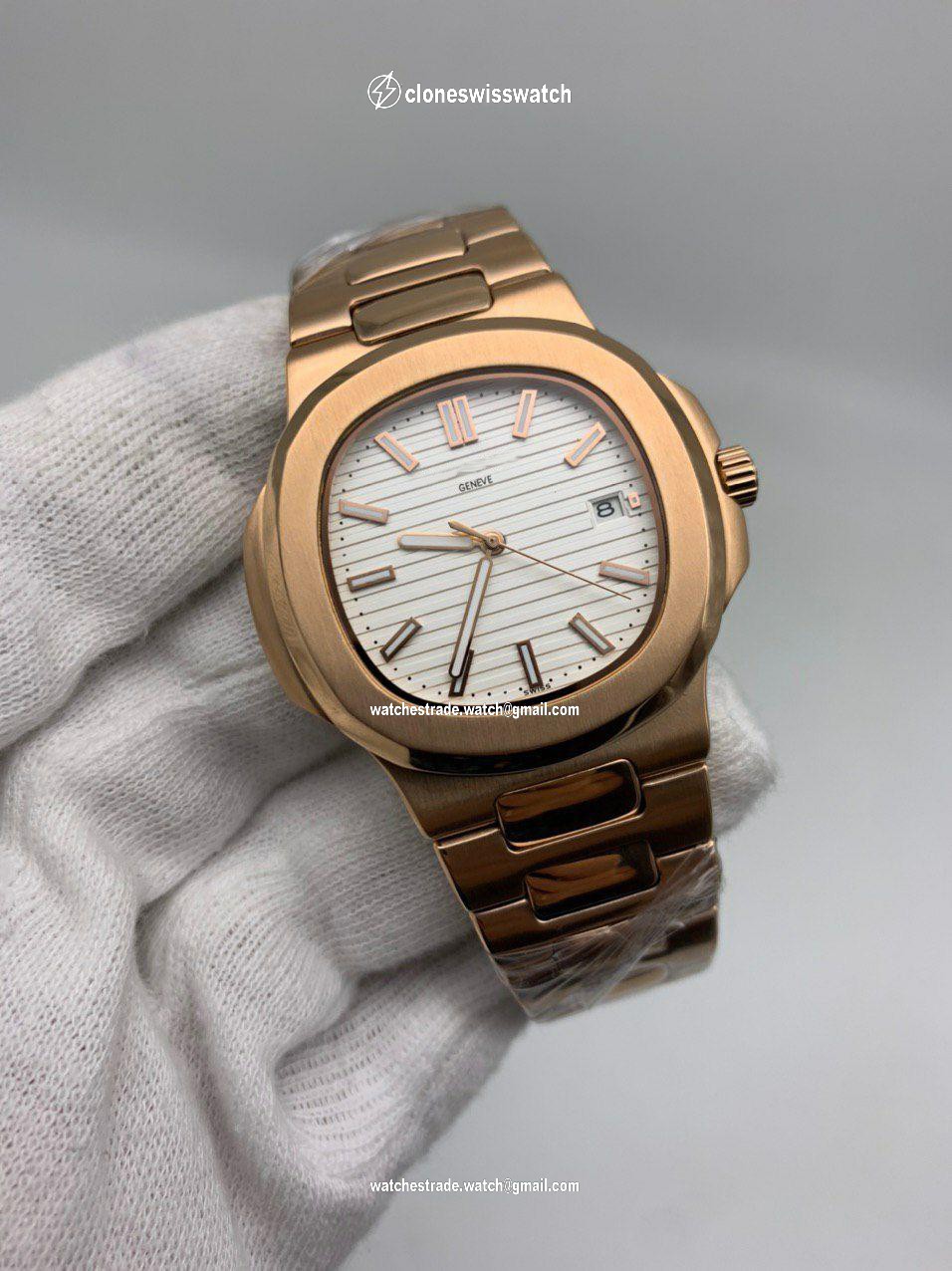 PP Nautilu White Dial Solid Steel Gold PP Nautilu White Dial Solid Steel Gold