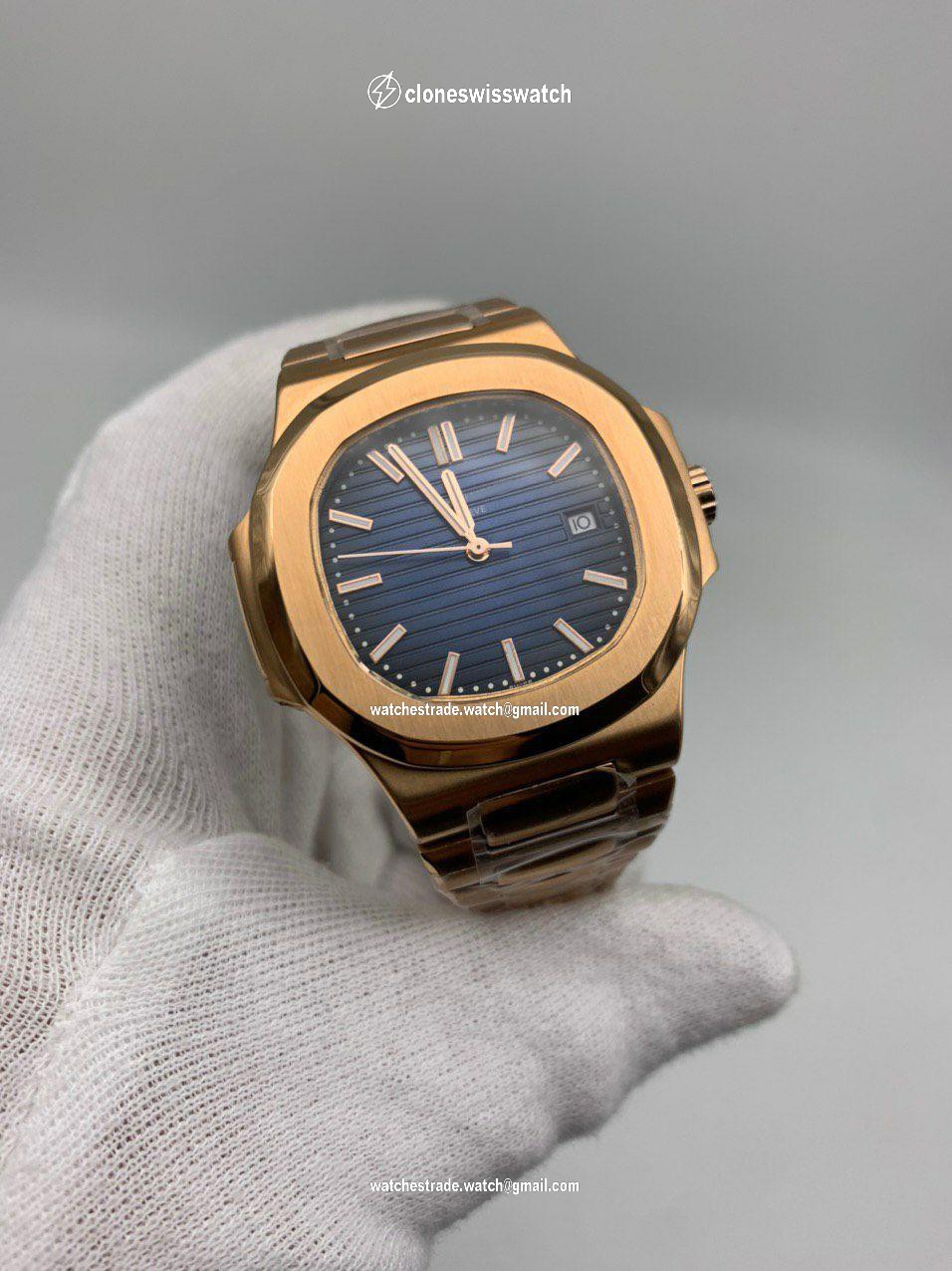 PP Nautilu Blue Dial Solid Steel Gold PP Nautilu Blue Dial Solid Steel Gold