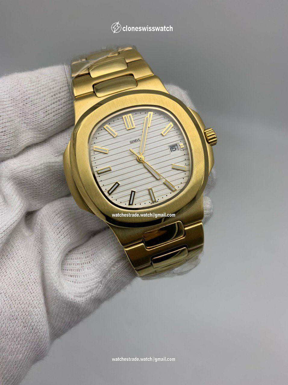 PP Nautilu White Dial Solid Steel Limon PP Nautilu White Dial Solid Steel Limon