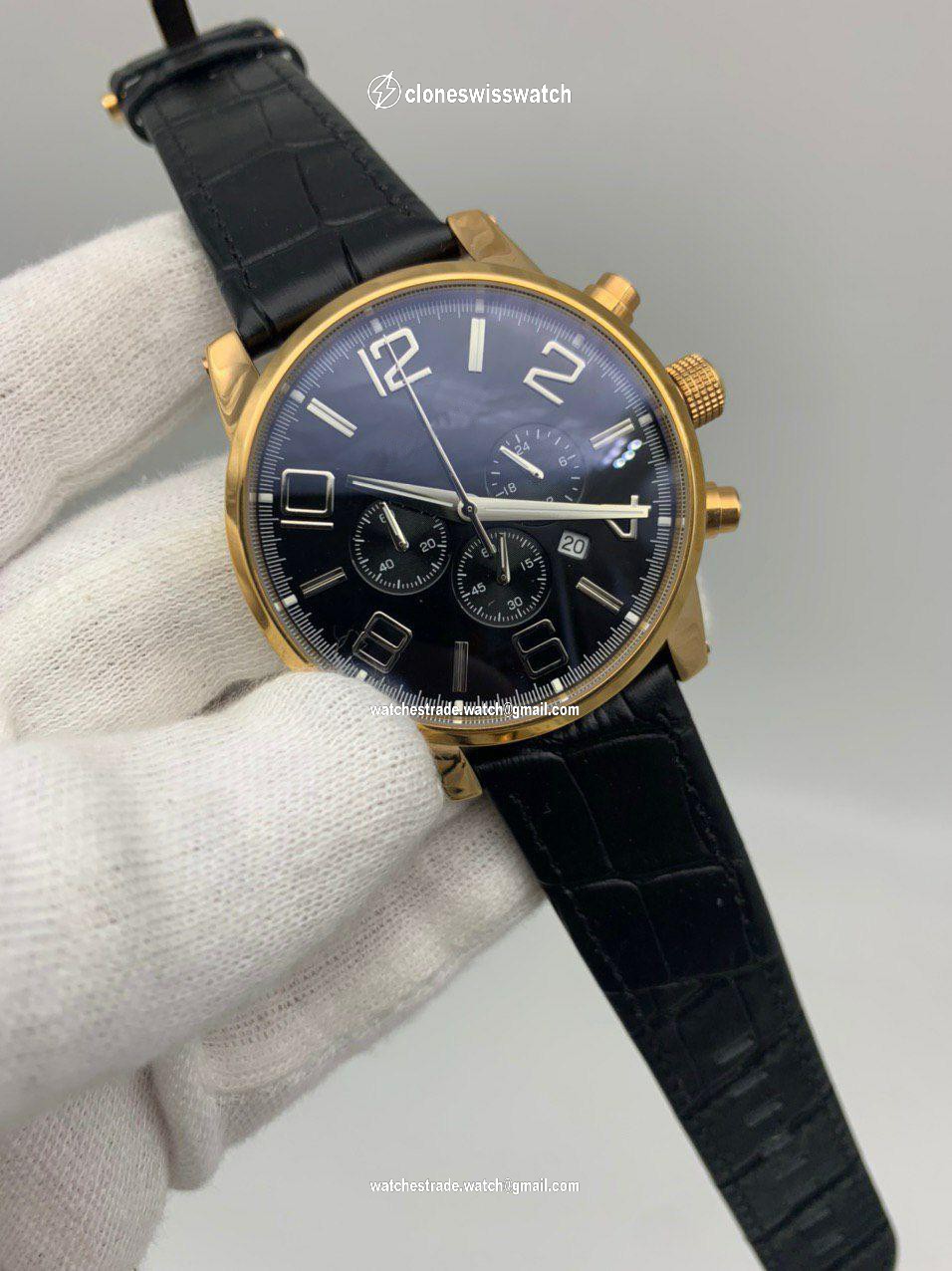 MonBla Classic BlackDial Chrono Lither Strap MonBla Classic BlackDial Chrono Lither Strap