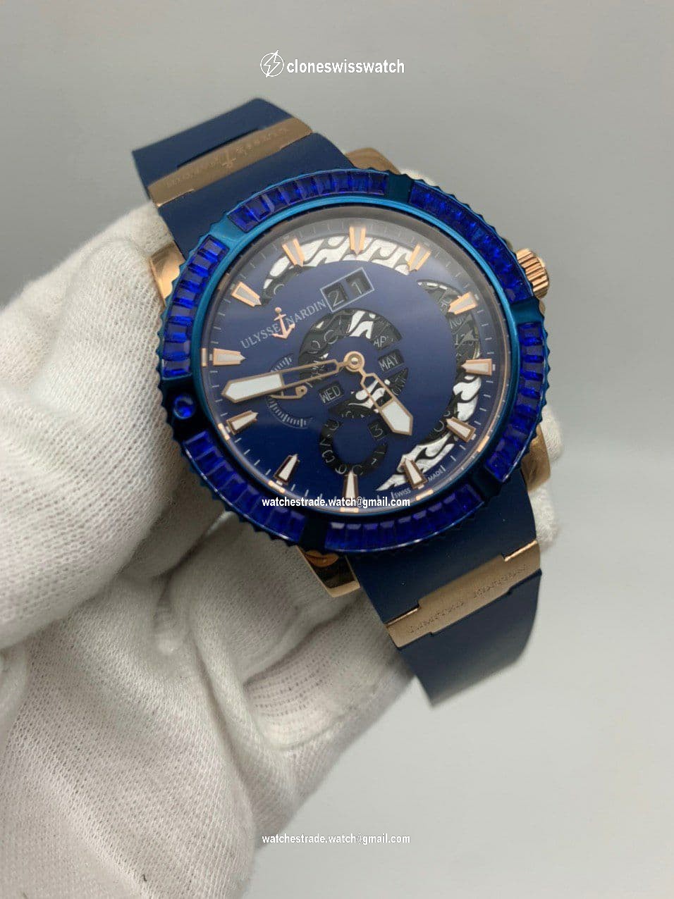 Ulysse Nardin Marine Diamond Blue Gold Hight Version Ulysse Nardin Marine Diamond Blue Gold Hight Version