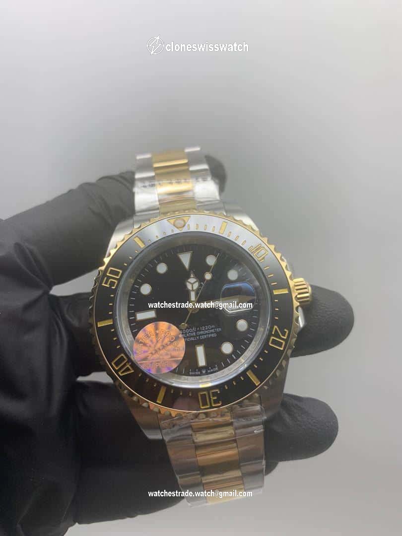 Rolers Sub Black Dial Gold Solid Steel Strap Rolers Sub Black Dial Gold Solid Steel Strap