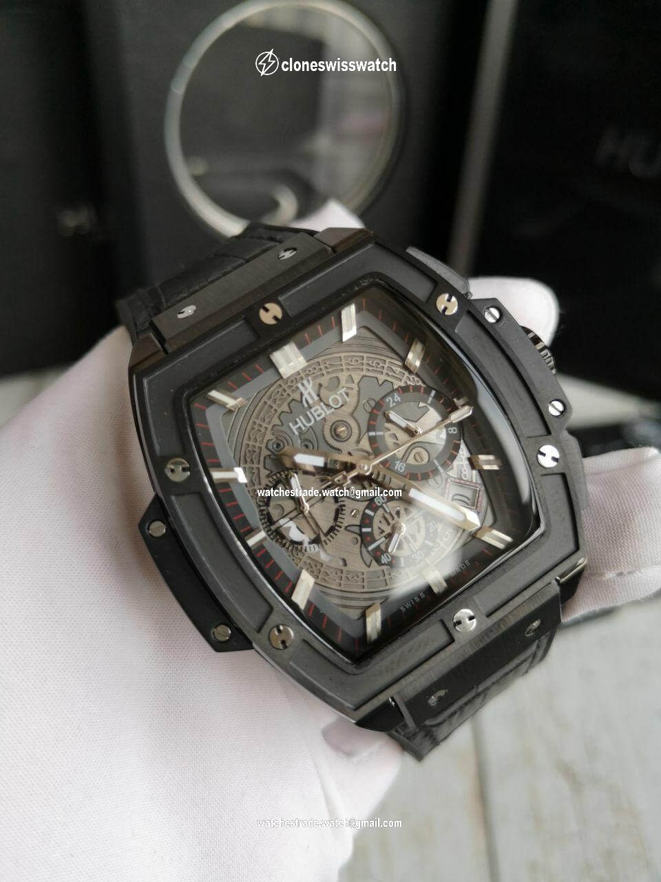 Hublot Spirit Black leather Strap Hublot Spirit Black leather Strap