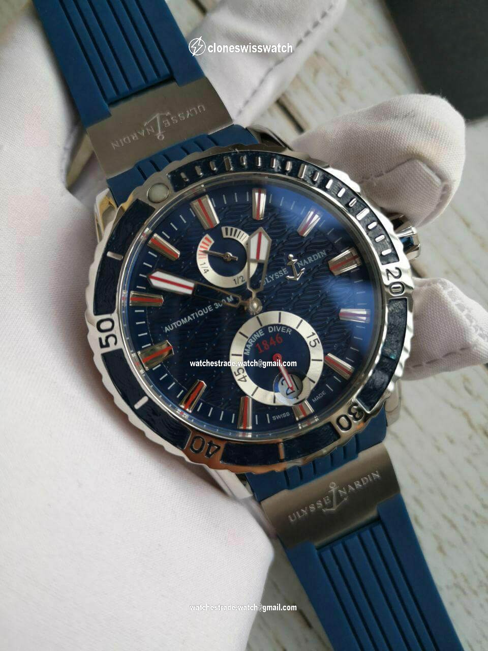 Ulysse Nardin Marine Silver Blue Ulysse Nardin Marine Silver Blue