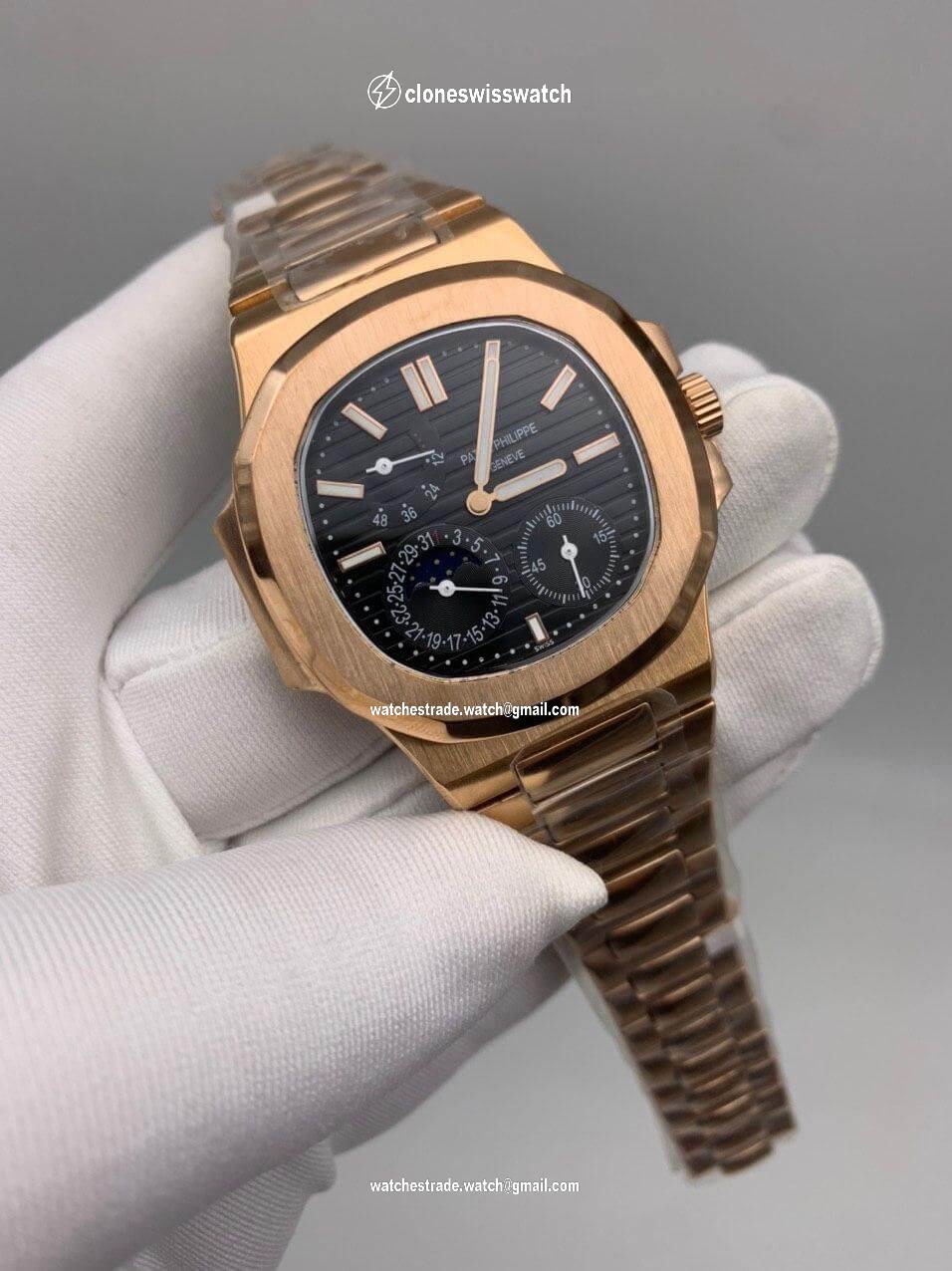 Patek Philippe Nautilus Black Dial Duble Chrono Gold Patek Philippe Nautilus Black Dial Duble Chrono Gold