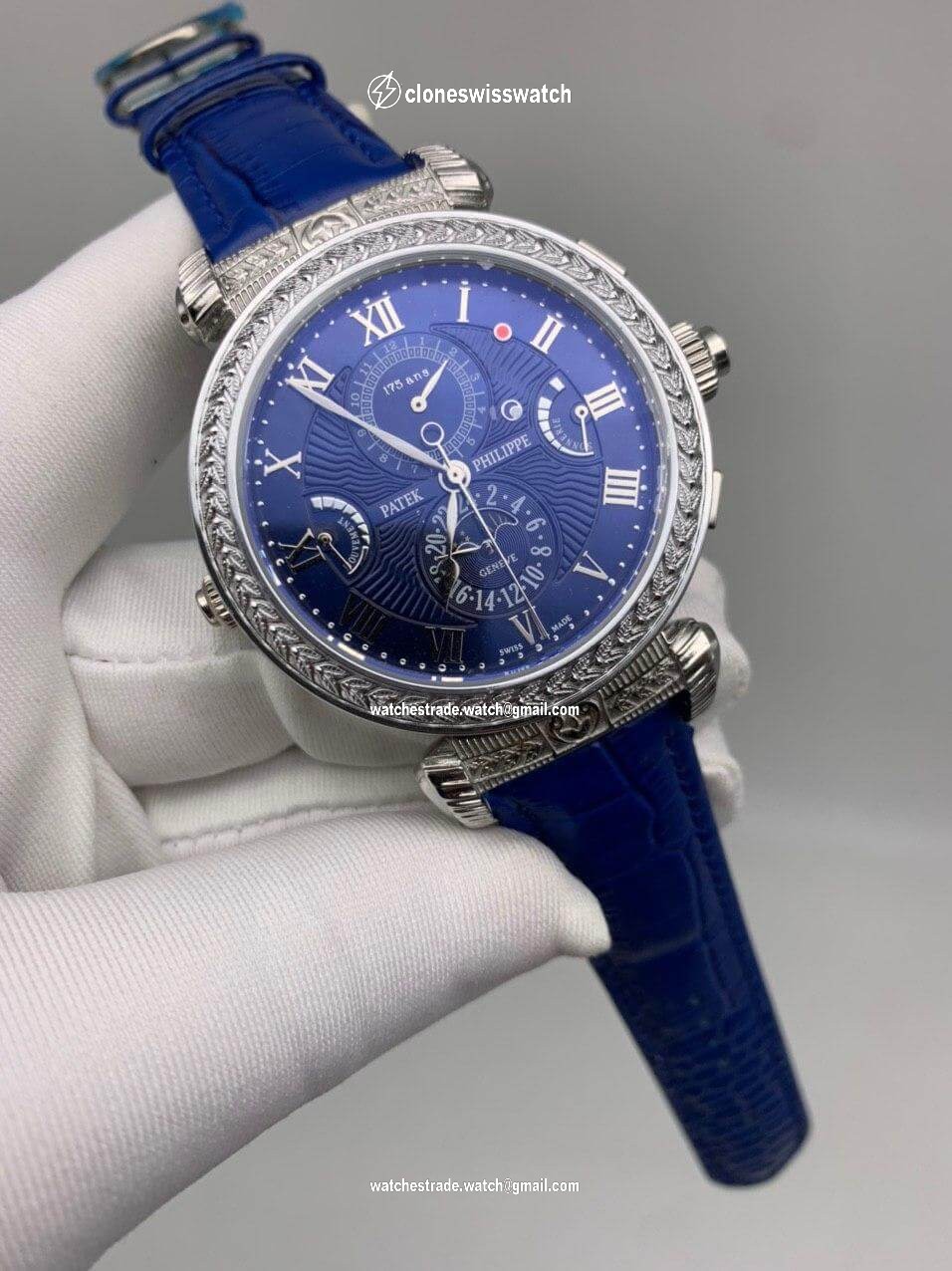Patek Philippe Geneve Engraved Blue Dial Patek Philippe Geneve Engraved Blue Dial