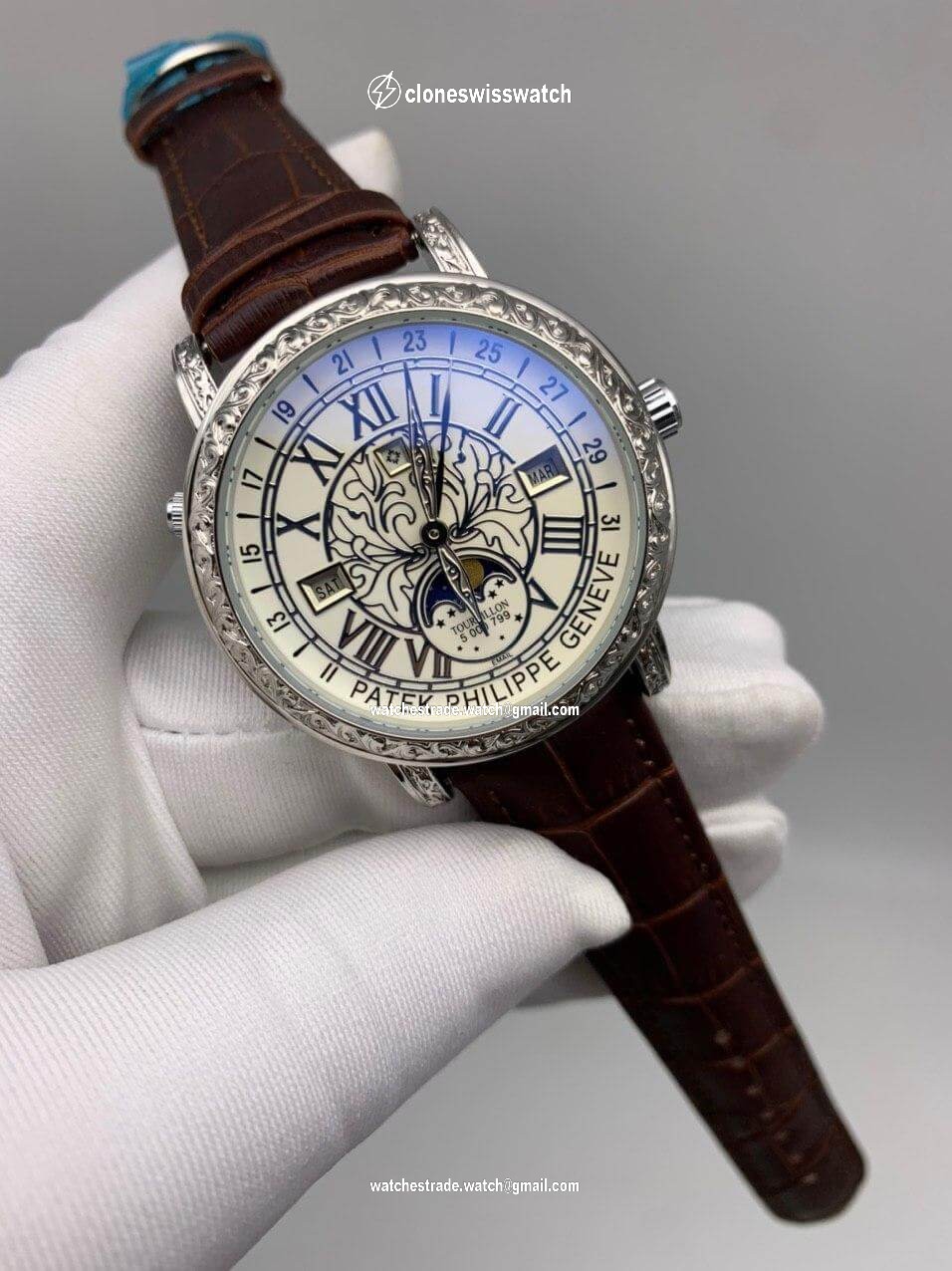 Patek Philippe Geneve Engraved White Dial Patek Philippe Geneve Engraved White Dial