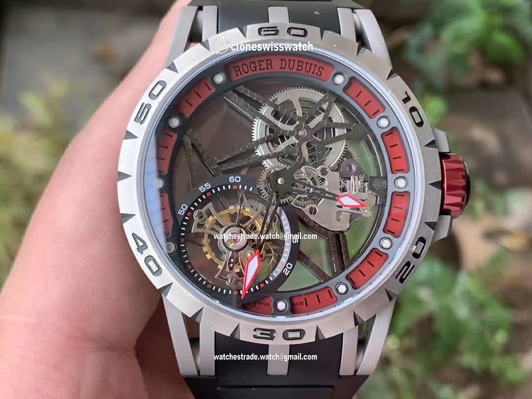 Roger Dubuis G041C - Excalibur Spider Skele Flying Tourb TI/RU Red BBR Roger Dubuis G041C - Excalibur Spider Skele Flying Tourb TI/RU Red BBR