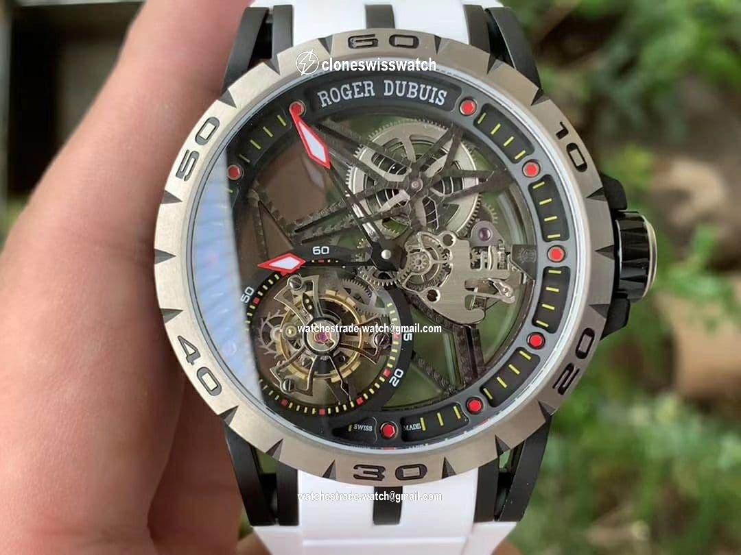 Roger Dubuis G041C - Excalibur Spider Skele Flying Tourb TI/RU White BBR Roger Dubuis G041C - Excalibur Spider Skele Flying Tourb TI/RU White BBR