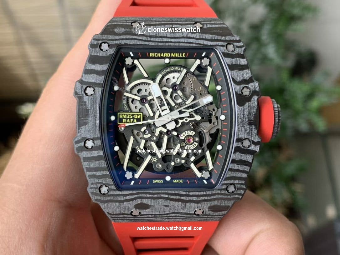 RM035-02 Real NTPT ZF 1:1 Best Edition Skeleton Dial on Red Rubber Strap V3 RM035-02 Real NTPT ZF 1:1 Best Edition Skeleton Dial on Red Rubber Strap V3