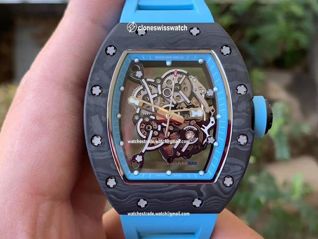 RM055 NTPT KVF Best Edition Skeleton Dial Gold on White Rubber Strap MIYOTA8215 V3 RM055 NTPT KVF Best Edition Skeleton Dial Gold on White Rubber Strap MIYOTA8215 V3