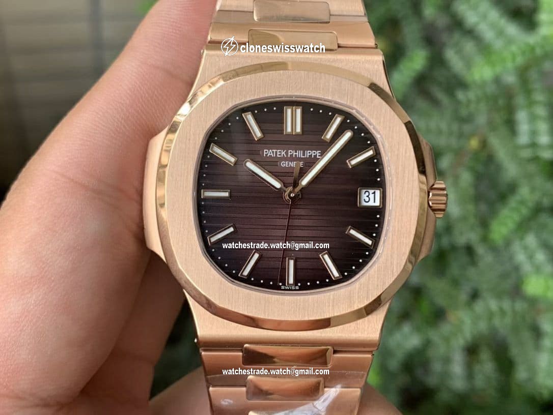 Nautilus 5711/1R PPF 1:1 Best Edition Brown Textured Dial on RG Bracelet 324CS Nautilus 5711/1R PPF 1:1 Best Edition Brown Textured Dial on RG Bracelet 324CS
