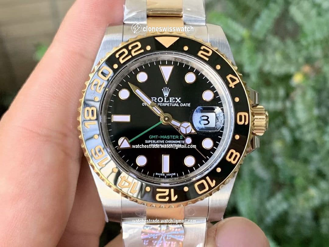 GMT-Master II 116713 LN Black Ceramic 904L Steel Wrapped Gold GMF 1:1 Best Edition SA3186 CHS V3 GMT-Master II 116713 LN Black Ceramic 904L Steel Wrapped Gold GMF 1:1 Best Edition SA3186 CHS V3