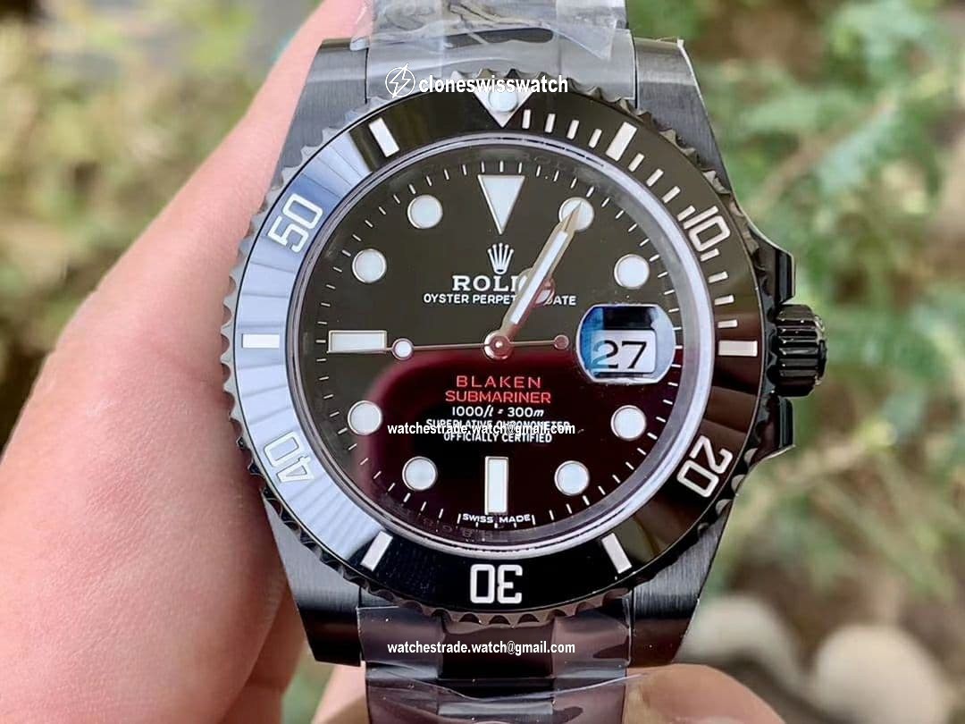 ROLSUB0321 - Blaken Submariner Date Black PVD/SS V6F A2824 ROLSUB0321 - Blaken Submariner Date Black PVD/SS V6F A2824
