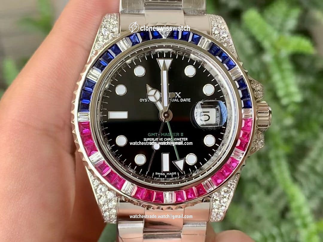 GMT-Master II 116710 Pepsi Diamonds 904L Steel GMF 1:1 Best Edition SA3186 CHS GMT-Master II 116710 Pepsi Diamonds 904L Steel GMF 1:1 Best Edition SA3186 CHS