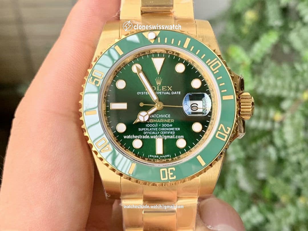 Submariner 116618 LV VRF Best Edition YG Wrapped Green Dial on YG Wrapped Bracelet A2836 MAX Version Submariner 116618 LV VRF Best Edition YG Wrapped Green Dial on YG Wrapped Bracelet A2836 MAX Version