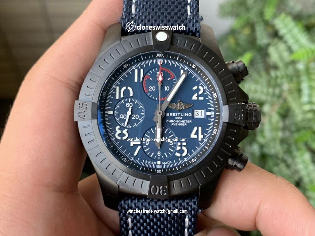 Avenger II Seawolf Chronograph PVD Titanium OXF Best Edition Blue Dial on Blue Nylon Strap A7750 Avenger II Seawolf Chronograph PVD Titanium OXF Best Edition Blue Dial on Blue Nylon Strap A7750