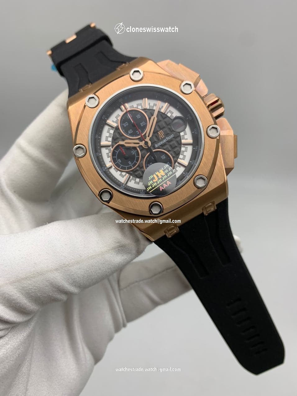 Audemars Piguet Royal Oak Offshore Gold Case White Dial Audemars Piguet Royal Oak Offshore Gold Case White Dial