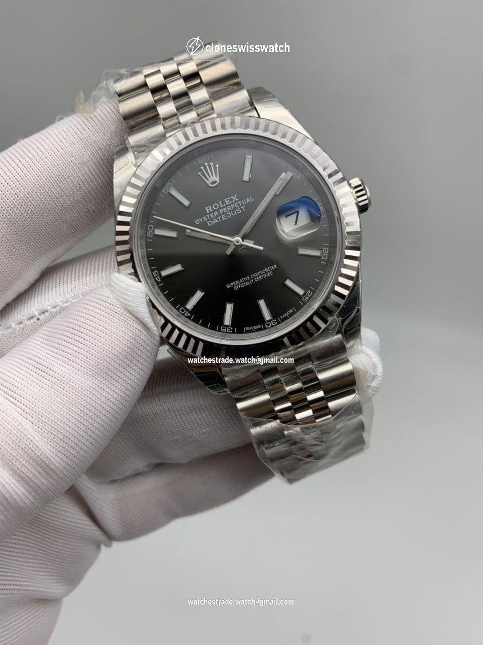Rolers Data Grey Dial Solid Steel Juble Straps Rolers Data Grey Dial Solid Steel Juble Straps