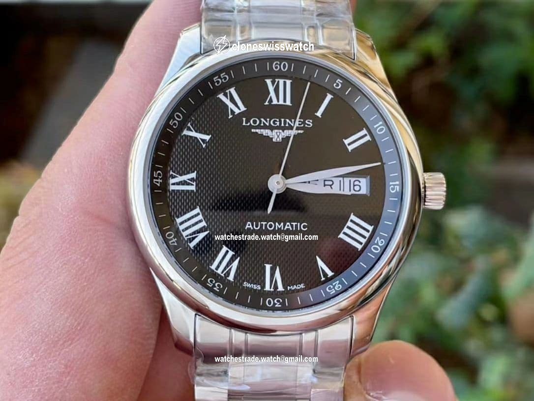 LON033D - Longines Master Moonphase SS/SS Black/Rome GSF A899 LON033D - Longines Master Moonphase SS/SS Black/Rome GSF A899