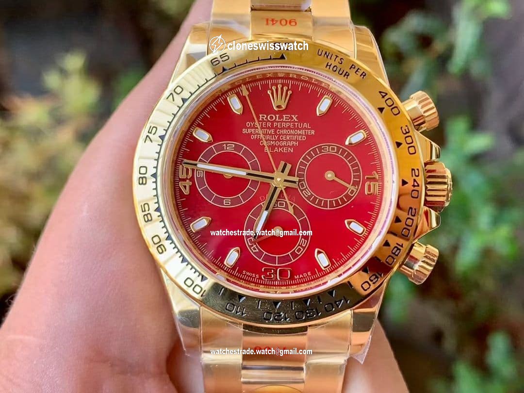 Rolex Daytona 116508LN YG/YG Red 904L Noob V4 A4130 Rolex Daytona 116508LN YG/YG Red 904L Noob V4 A4130