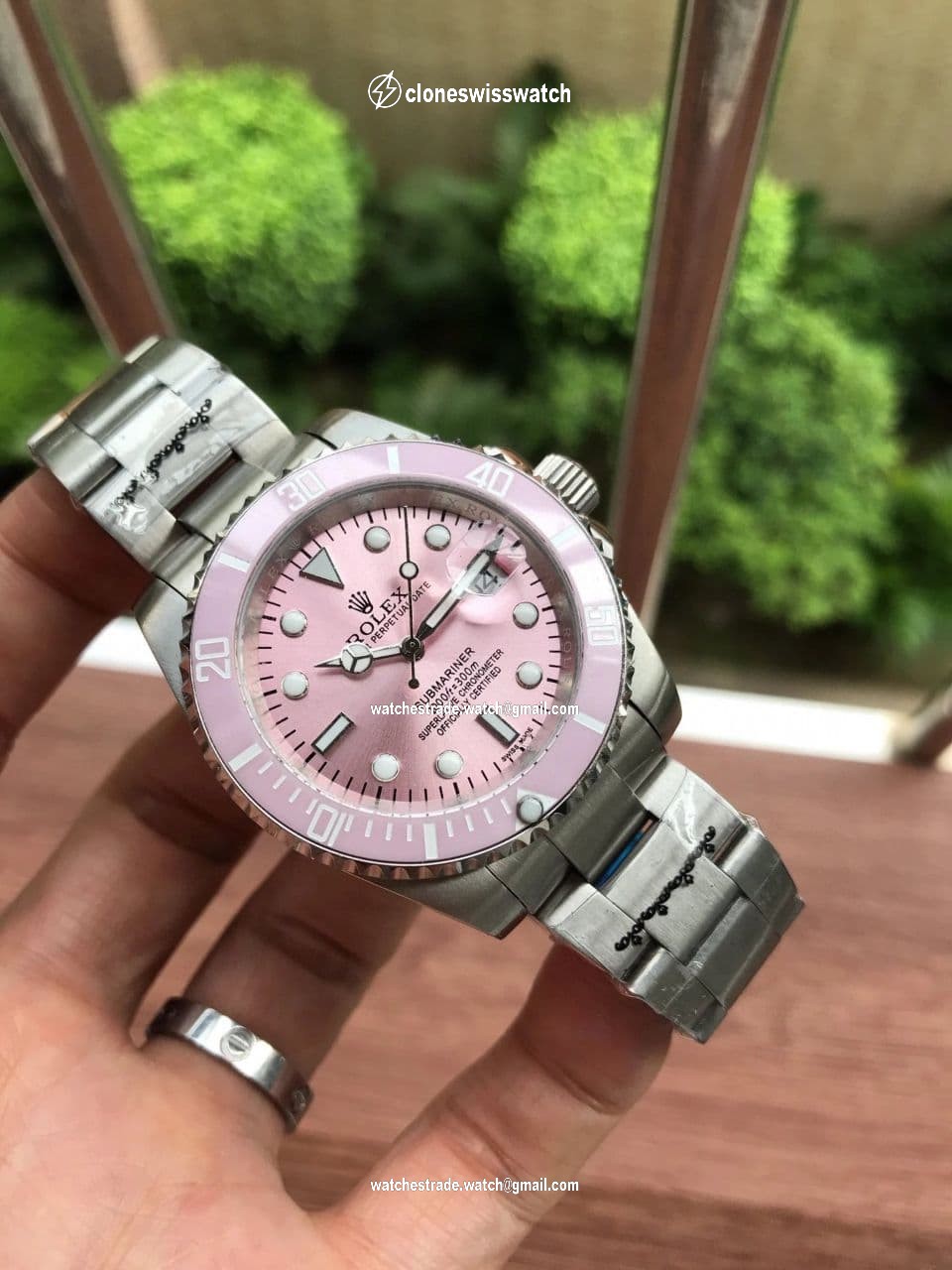 Rolex Submariner Pink Dial on SS Strap Rolex Submariner Pink Dial on SS Strap