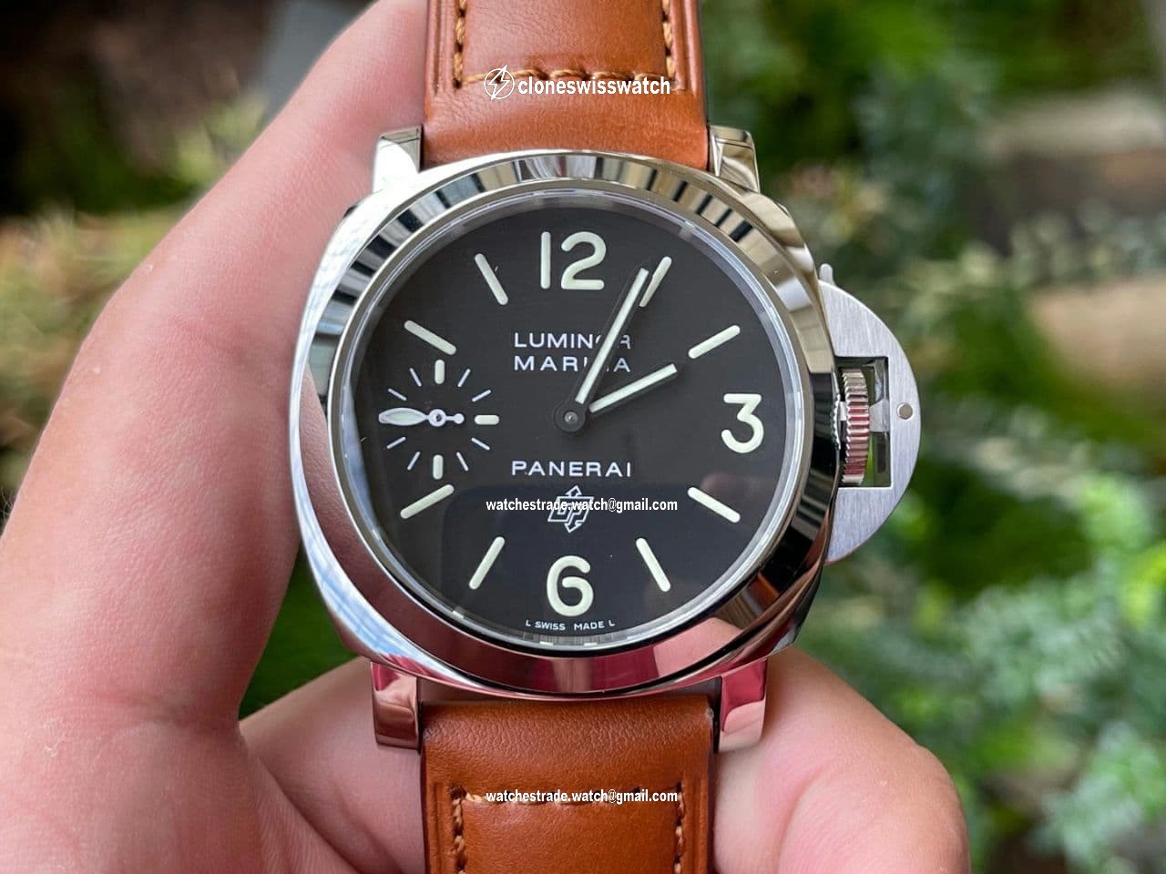 PN005XLE - PAM005 Luminor Marina 44mm SS/LE Blk XF A6497 PN005XLE - PAM005 Luminor Marina 44mm SS/LE Blk XF A6497
