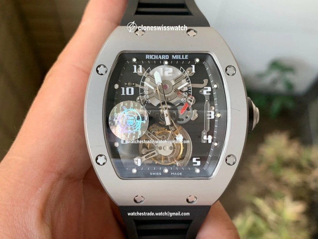 RM001 Tourbillon Brushed SS JBF Best Edition Black Dial on Black Leather Strap RM001 Tourbillon Brushed SS JBF Best Edition Black Dial on Black Leather Strap