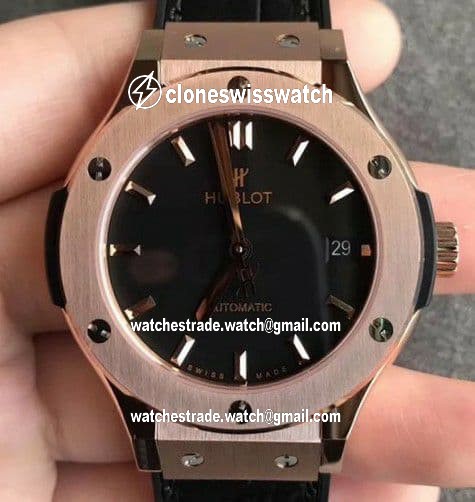 Classic Fusion 38mm RG JJF 1:1 Best Edition Black Dial on Black Gummy Strap A2892 V2 Classic Fusion 38mm RG JJF 1:1 Best Edition Black Dial on Black Gummy Strap A2892 V2