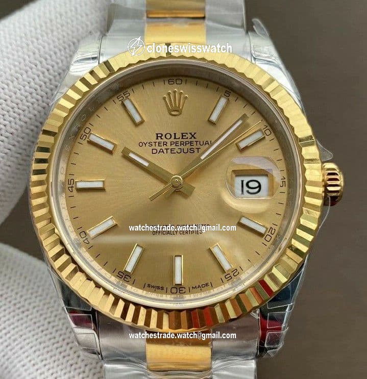 Rolex Date Just41mm Oys Flt 904L YG/SS Gold/Stk VSF VS3235 Rolex Date Just41mm Oys Flt 904L YG/SS Gold/Stk VSF VS3235
