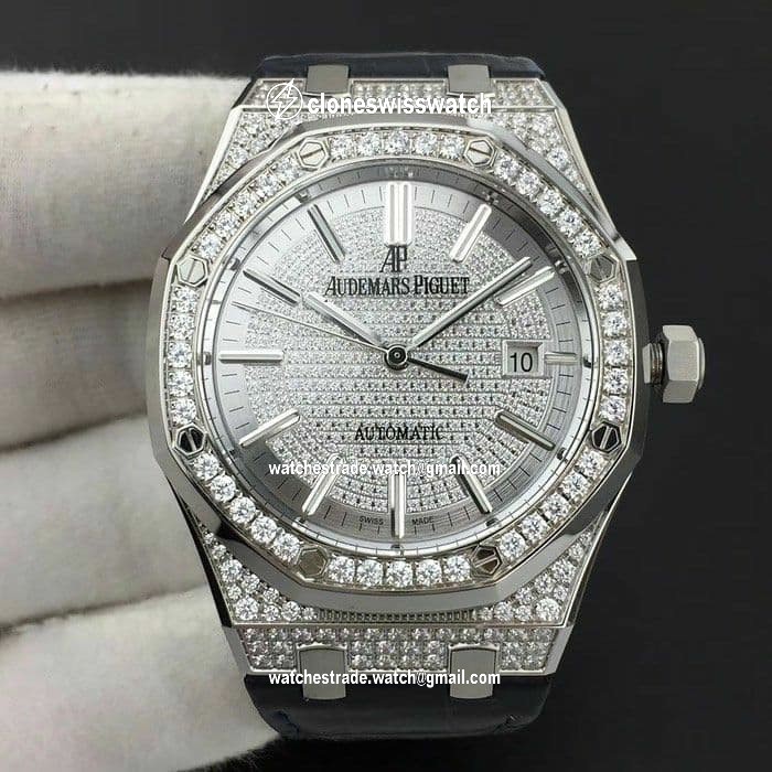 Royal Oak Ref.15450 37mm Diams SS/LE White JF Mod A3120 Royal Oak Ref.15450 37mm Diams SS/LE White JF Mod A3120