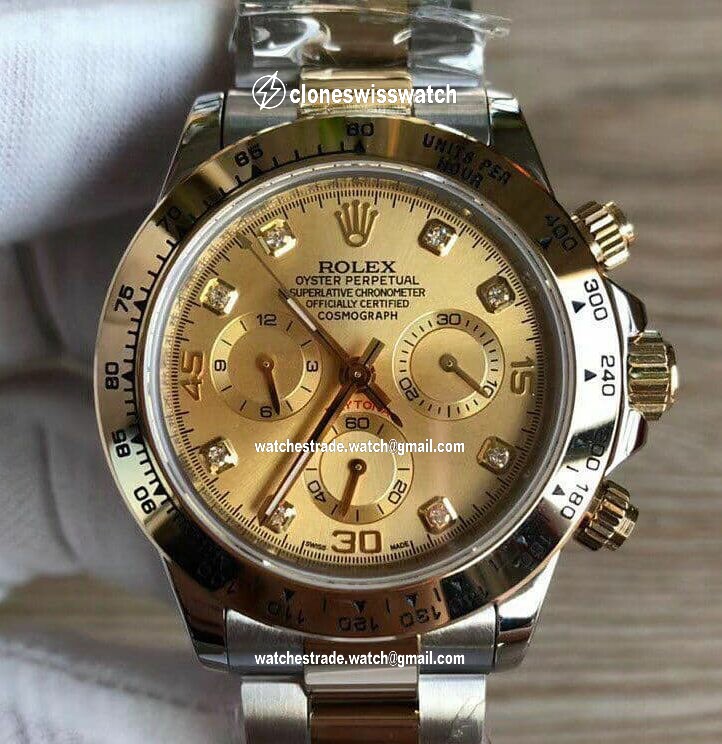 Rolex Daytona Gold Dial Diamond on SG Strap Rolex Daytona Gold Dial Diamond on SG Strap