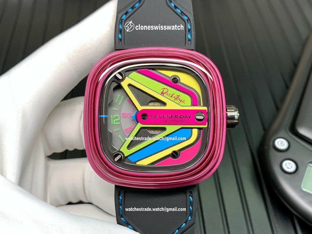 SevenFriday M3/05 Rocketbyz SVF 1:1 Best Edition on Black Rubber Strap Miyota 8215 SevenFriday M3/05 Rocketbyz SVF 1:1 Best Edition on Black Rubber Strap Miyota 8215