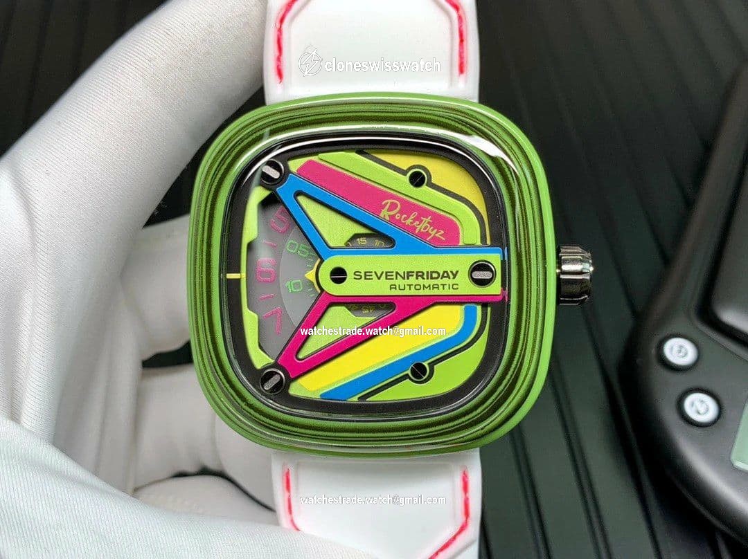 SevenFriday M3/05 Rocketbyz SVF 1:1 Best Edition on White Rubber Strap Miyota 8215 SevenFriday M3/05 Rocketbyz SVF 1:1 Best Edition on White Rubber Strap Miyota 8215