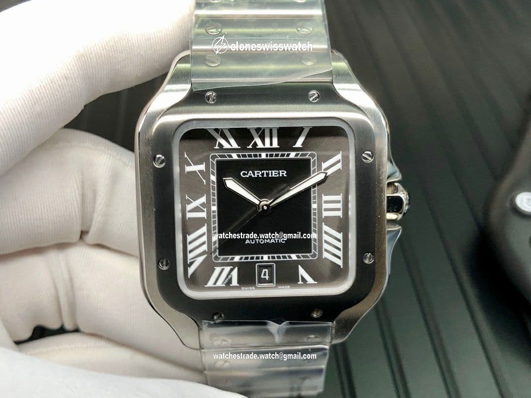Santos de Cartier 40mm SS/PVD GF 1:1 Best Edition White Dial on YG SmartLinks Bracelet MIYOTA 9015 V2 Santos de Cartier 40mm SS/PVD GF 1:1 Best Edition White Dial on YG SmartLinks Bracelet MIYOTA 9015 V2