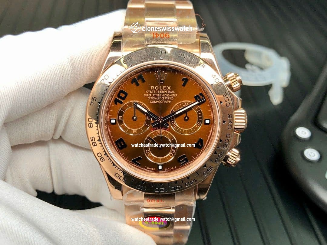 Daytona 116505 RG Noob 1:1 Best Edition 904L SS Case and Bracelet Chocolate Dial SA4130 V4 Daytona 116505 RG Noob 1:1 Best Edition 904L SS Case and Bracelet Chocolate Dial SA4130 V4