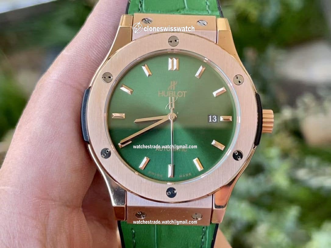 Classic Fusion 45mm SS HBF 1:1 Best Edition Green Dial on Green Gummy Strap A2892 Classic Fusion 45mm SS HBF 1:1 Best Edition Green Dial on Green Gummy Strap A2892