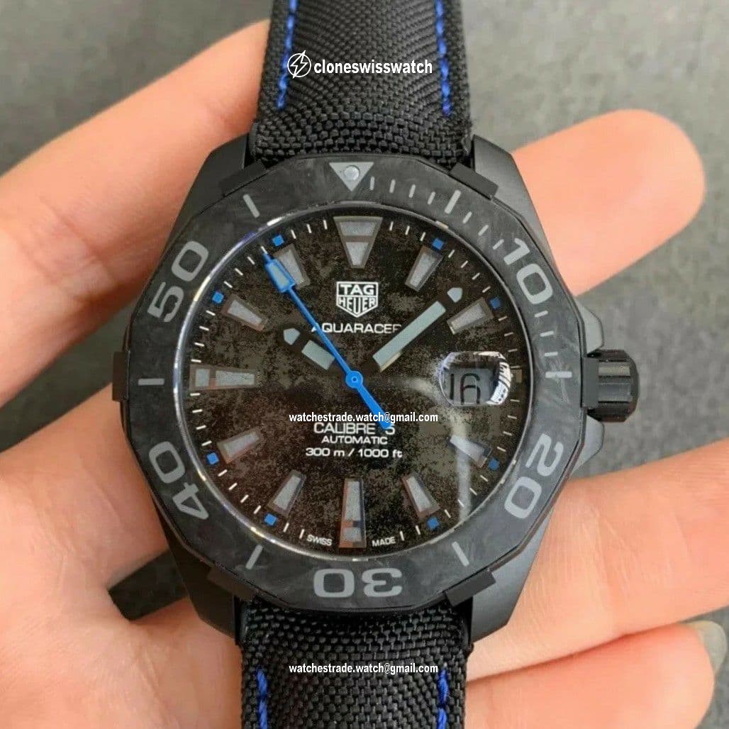 Aquaracer Calibre 5 Blue Carbon TBF 1:1 Best Edition Carbon Dial on Nylon Strap A2824 Aquaracer Calibre 5 Blue Carbon TBF 1:1 Best Edition Carbon Dial on Nylon Strap A2824