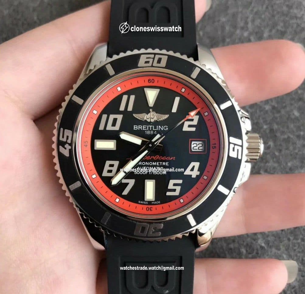 Breitling SuperOcean II 42mm SS/RU Blk/Red ZF Asia 2836 Breitling SuperOcean II 42mm SS/RU Blk/Red ZF Asia 2836
